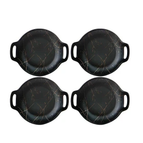 Блюда "Marble Black Gold", 13 см., 4 шт.